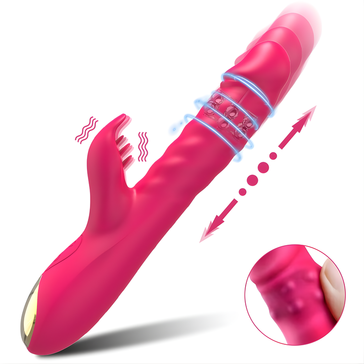 functions of Thrusting Spinning Licking Dual Action Vibrator 