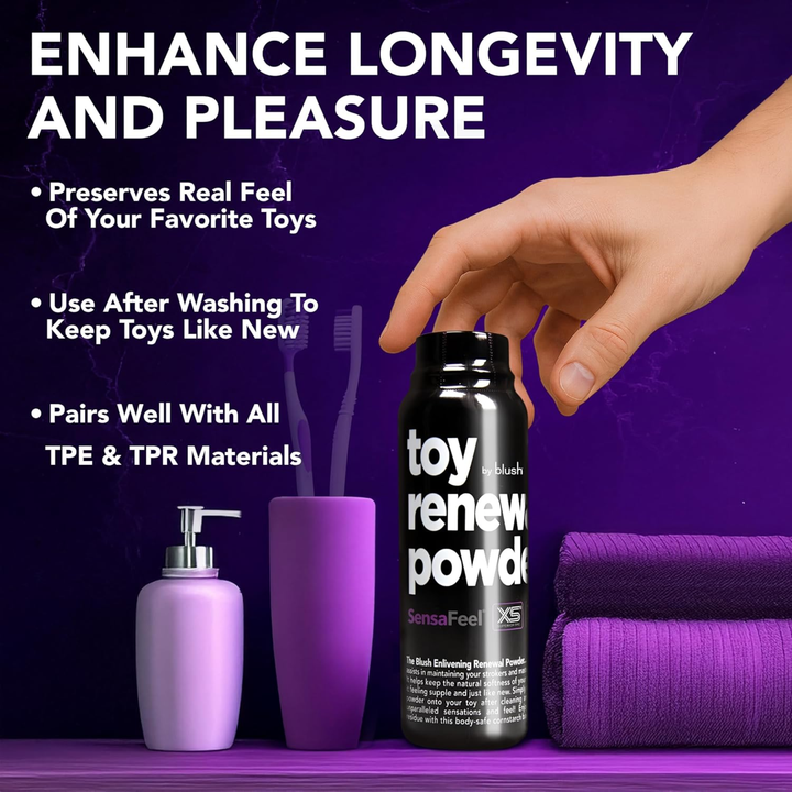enhance longevity and pleasure Blush Toy Renewal Powder 3.4oz 