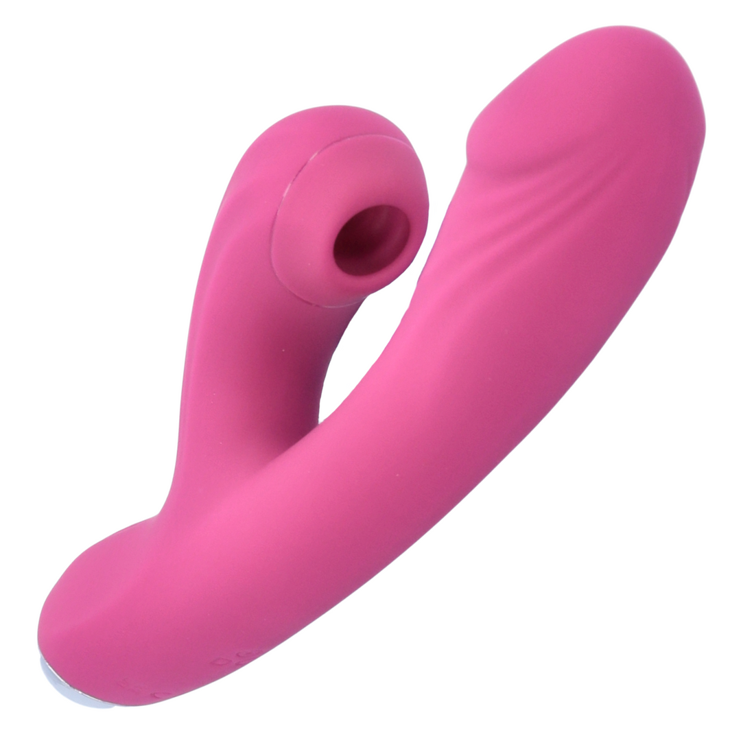 close up of air pulse bunny from dual action rabbit vibrator 