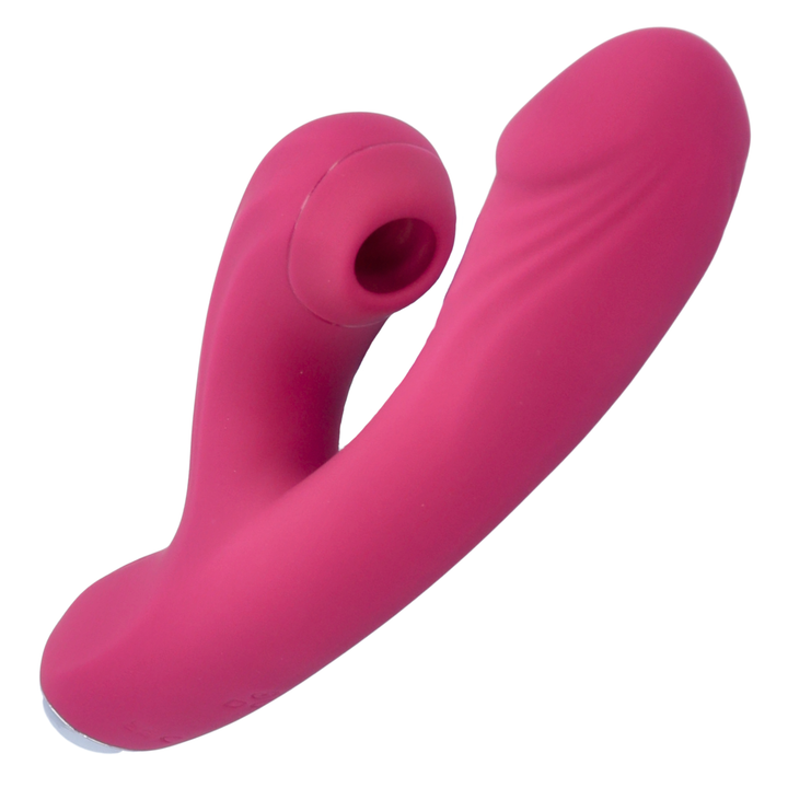 angled view of air pulse rabbit from dual action vibrator 