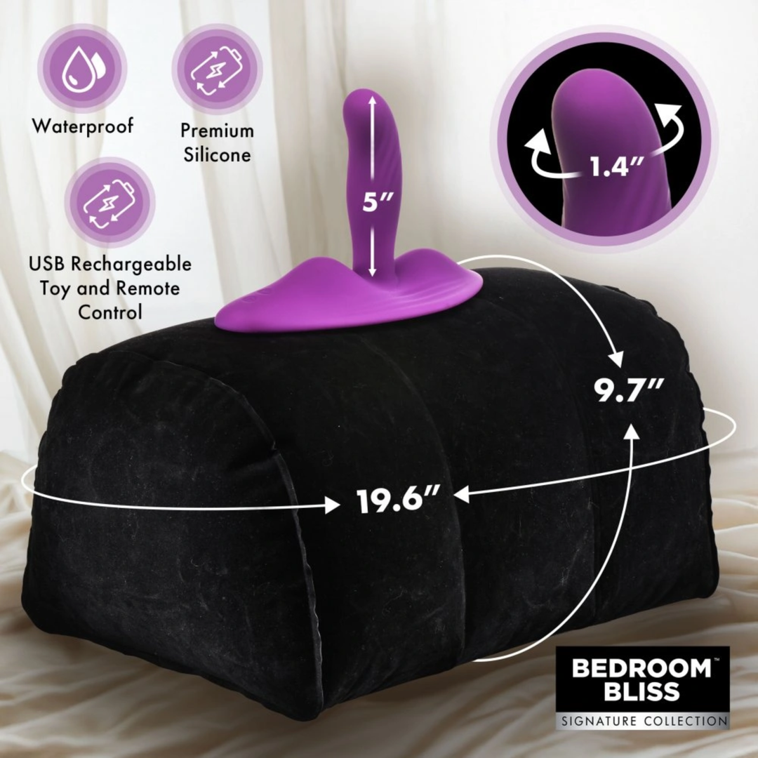 Bedroom Bliss Love Rider Vibrating Cushion product size dimensions 