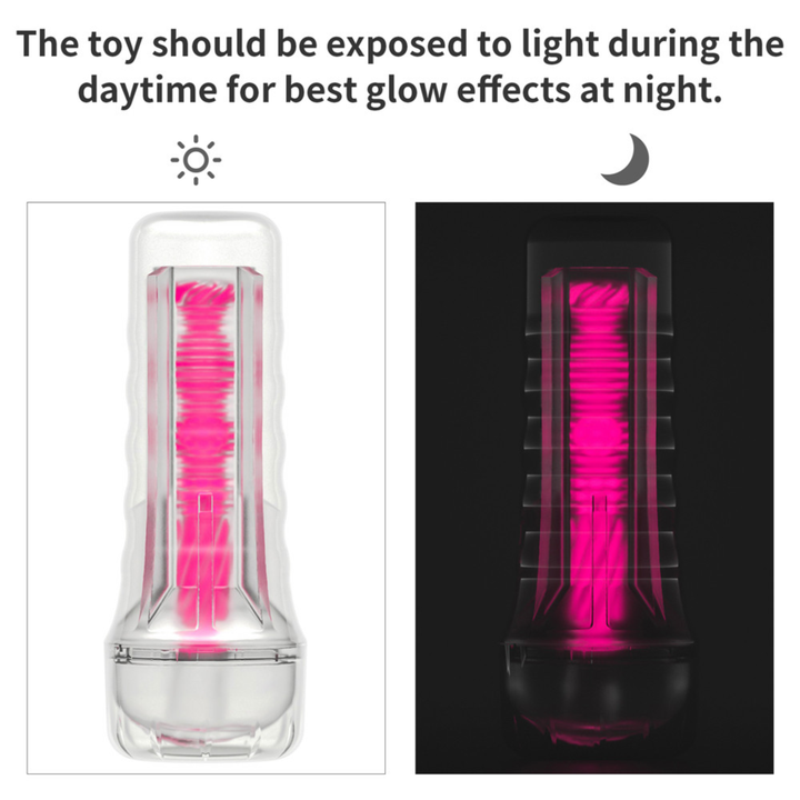  the toy should be exposed to light during the daytime for best glow effects at night 8.5 inch Lumino Play Masturbator