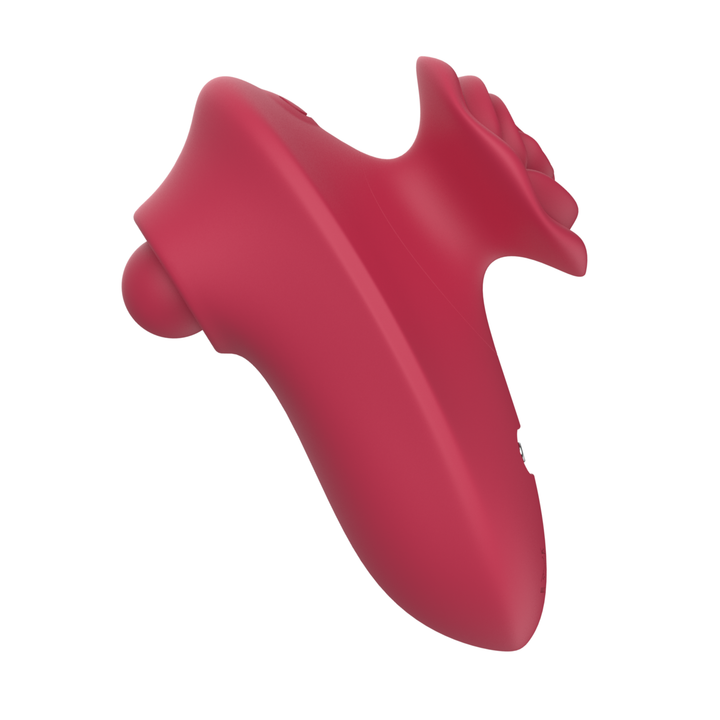 side view of Rose Handle Clit Tapper laying flat 