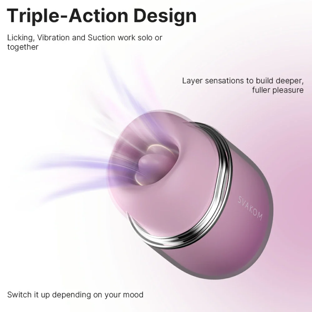 triple action design Klitty Silicone Rechargeable Clitoral Stimulator 