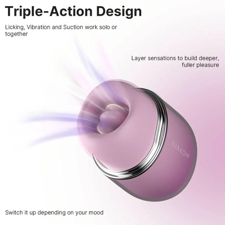 triple action design Klitty Silicone Rechargeable Clitoral Stimulator 