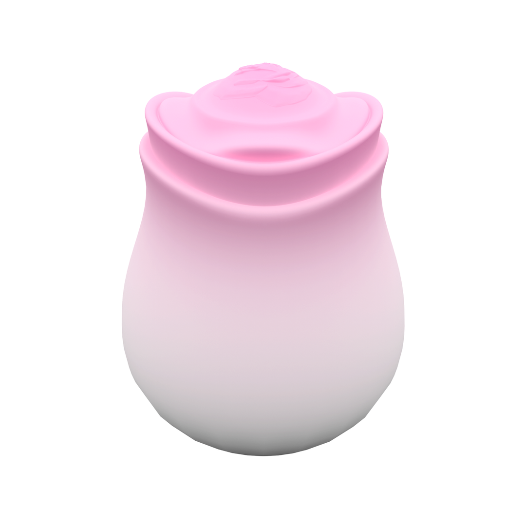 backside view of Rose-Shaped Tapping Clit Stimulator 