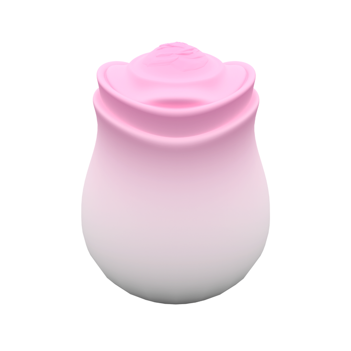 backside view of Rose-Shaped Tapping Clit Stimulator 