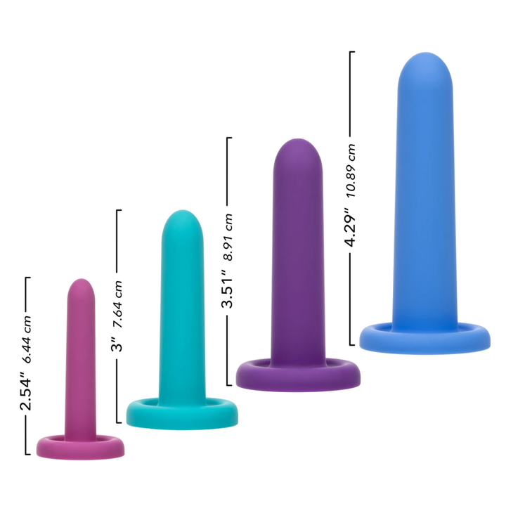 product dimensions for Calexotics Dilators Silicone Intermediate Set (4 Piece)