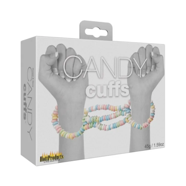 Candy Cuffs Flavored Assorted Colors inside of packaging 