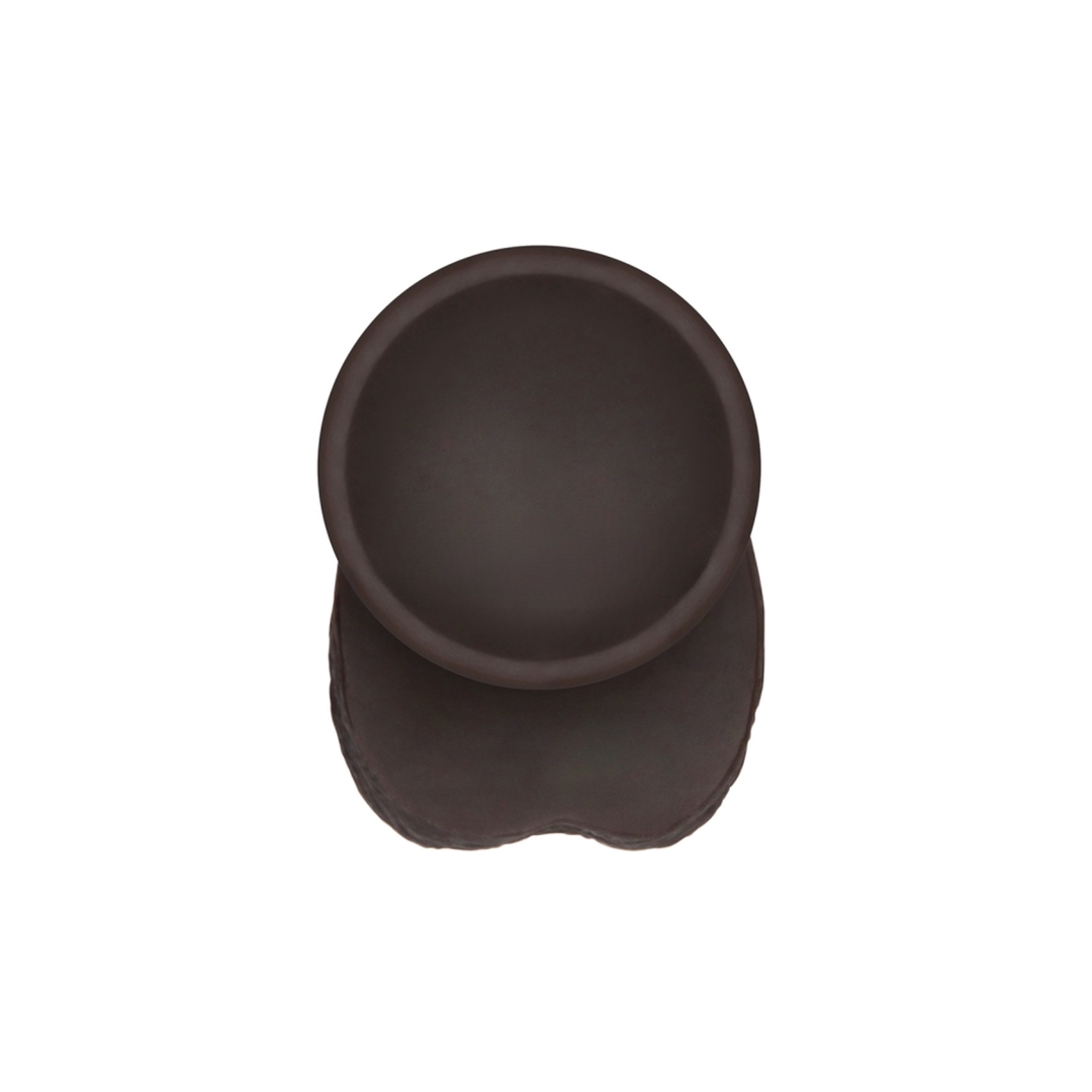 view of suction cup base from 10 inch Vibrating Sliding Skin Pro II Silicone Dildo 