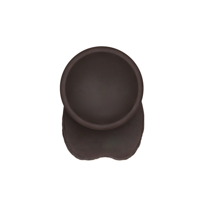 view of suction cup base from 10 inch Vibrating Sliding Skin Pro II Silicone Dildo 