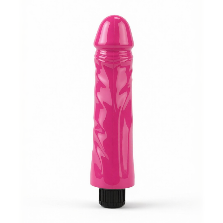 8 Inch Realistic Vibrating Dong top side view 