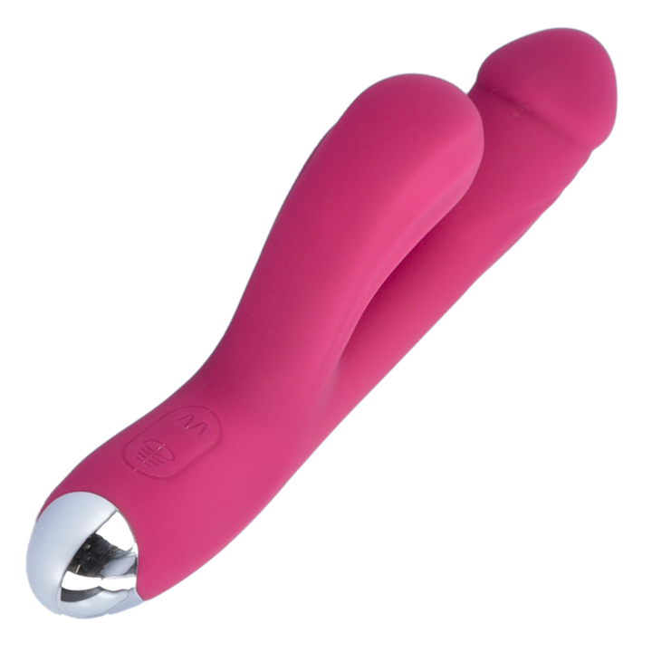 angled view of controls from magenta air pulse dual action toy 