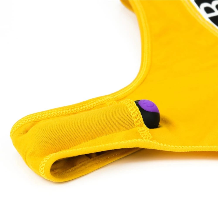 side view of INGEN Bitch Vibrating Panties with bullet close up 