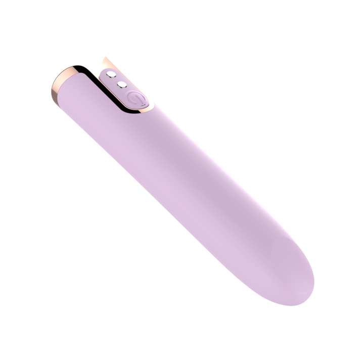 small slim tapered bullet vibrator angled side view  