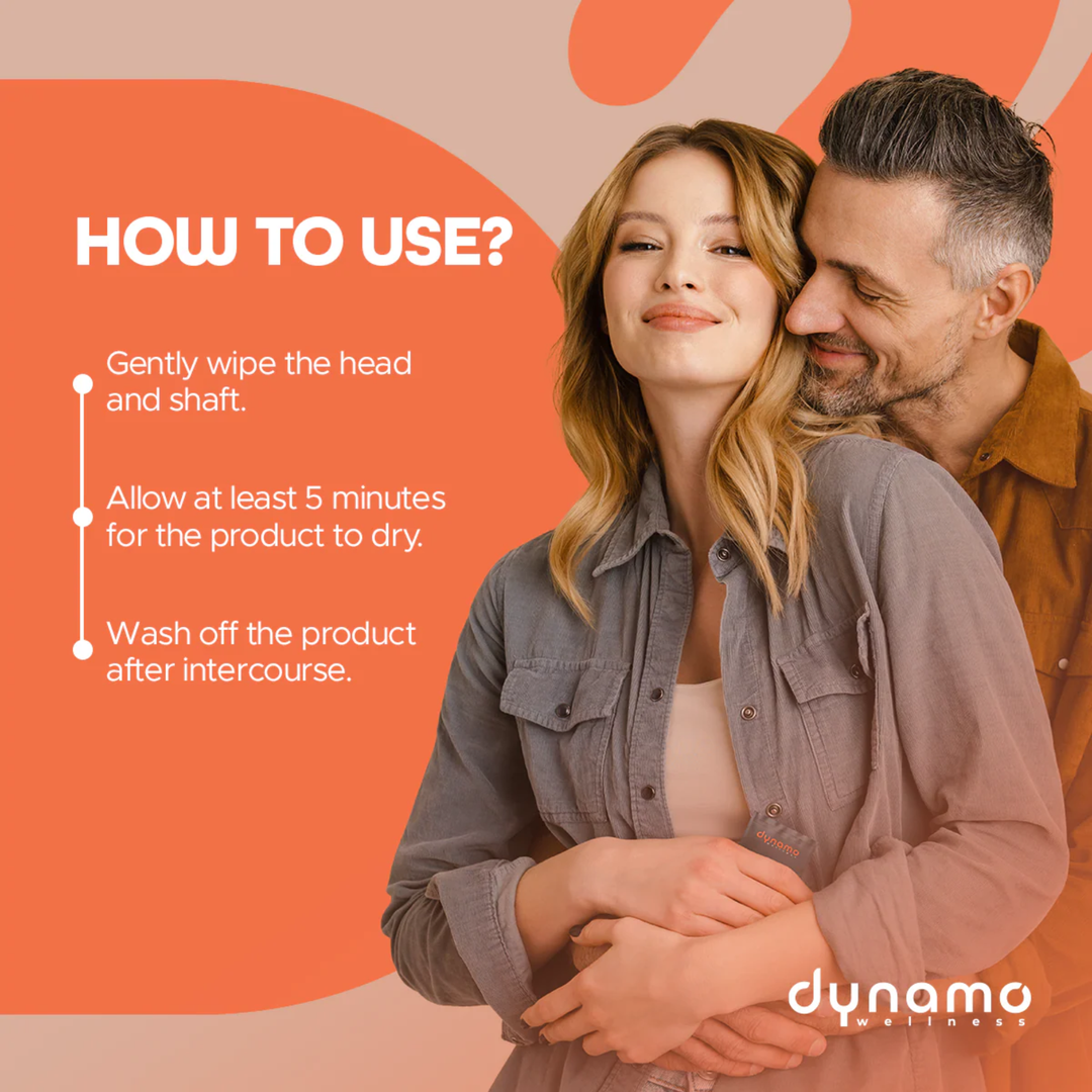 how to use delay wipes from Dynamo Wellness All Night Intimacy Kit