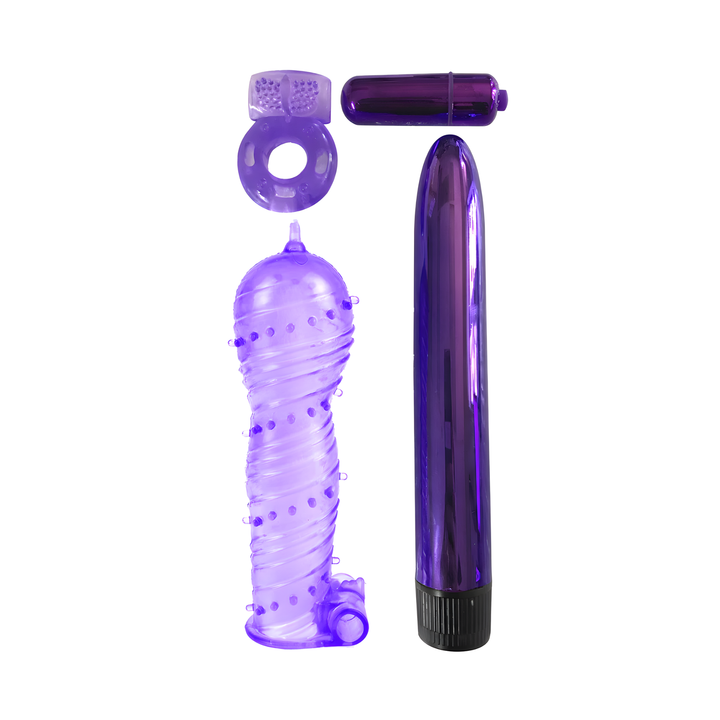 4 pieces from Classix Ultimate Pleasure Couple's in purple 