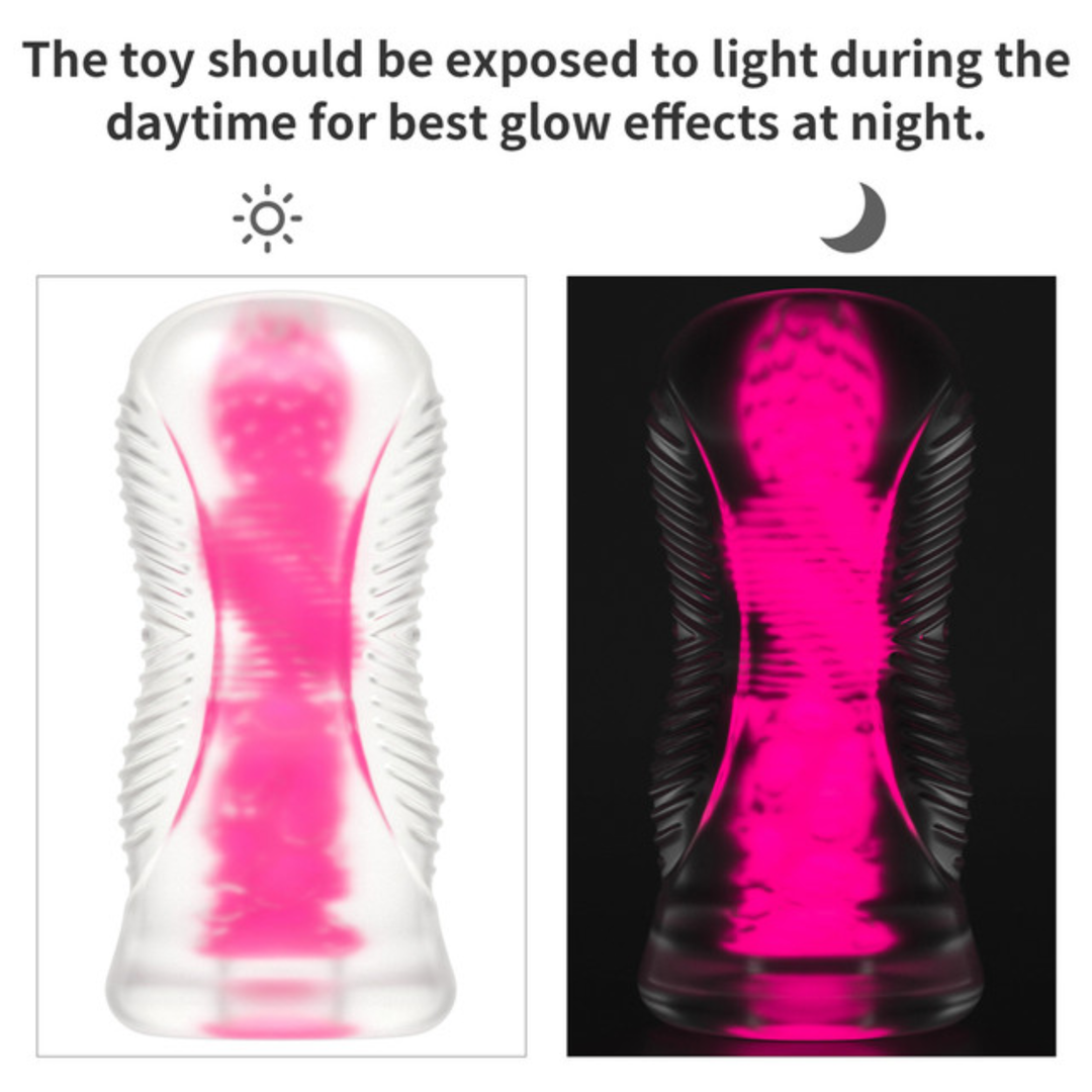 the toy should be exposed to the light during the daytime for best glow effects at night Lumino Play Male Masturbator 