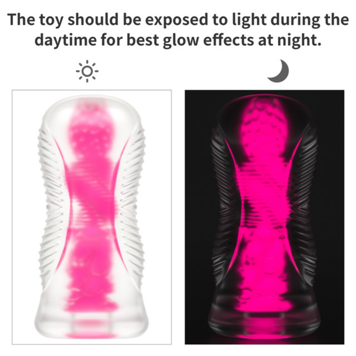 the toy should be exposed to the light during the daytime for best glow effects at night Lumino Play Male Masturbator 