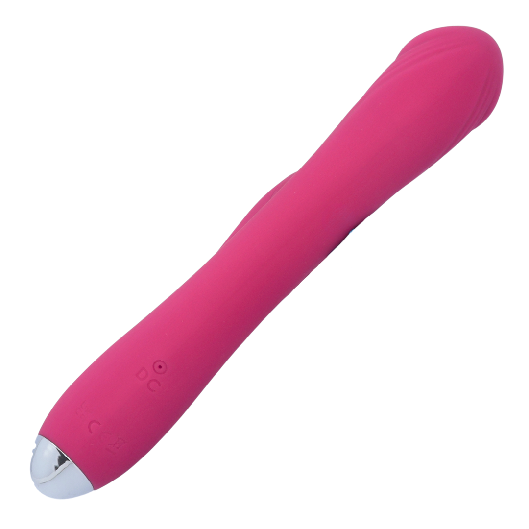 view of charging port form magenta air pulse rabbit vibrator 
