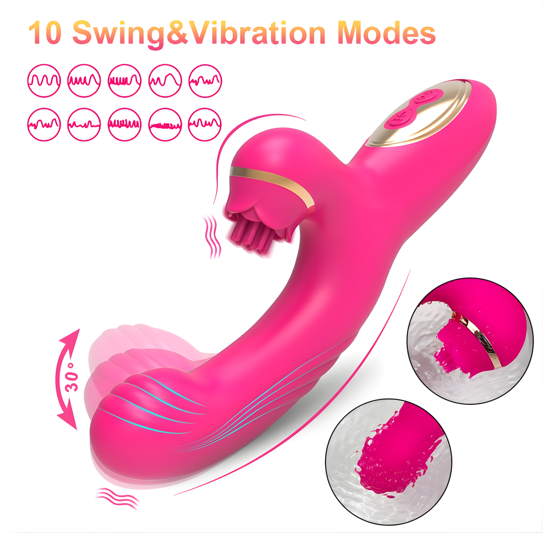 10 swing and vibration modes from Fingering Clit Tickling Dual Action Vibrator