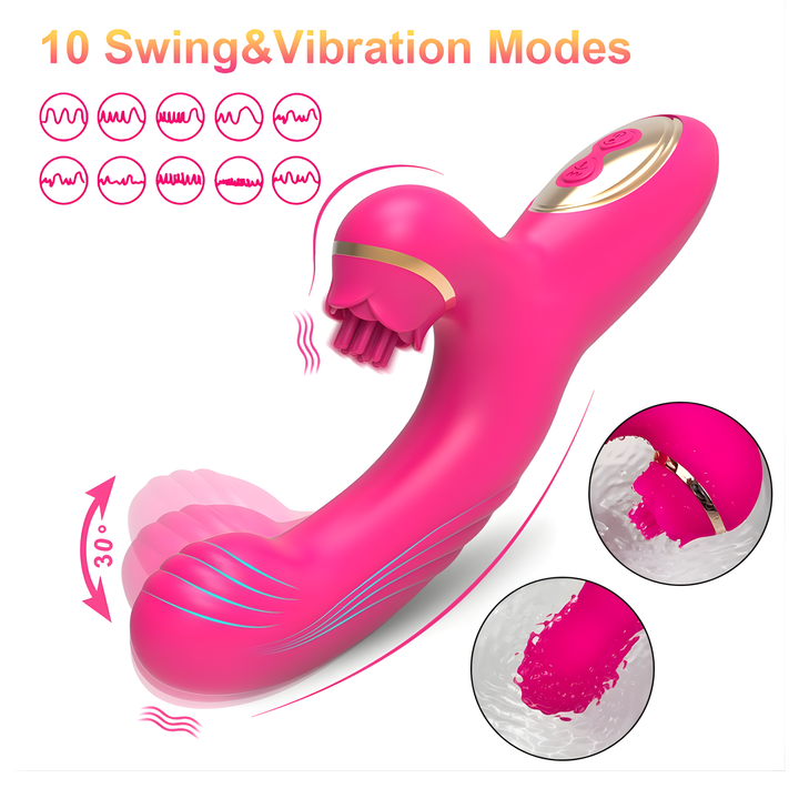 10 swing and vibration modes from Fingering Clit Tickling Dual Action Vibrator
