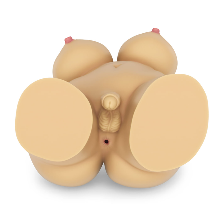 view of anal entry and penis from Streetgirl's transgender realistic male masturbator 
