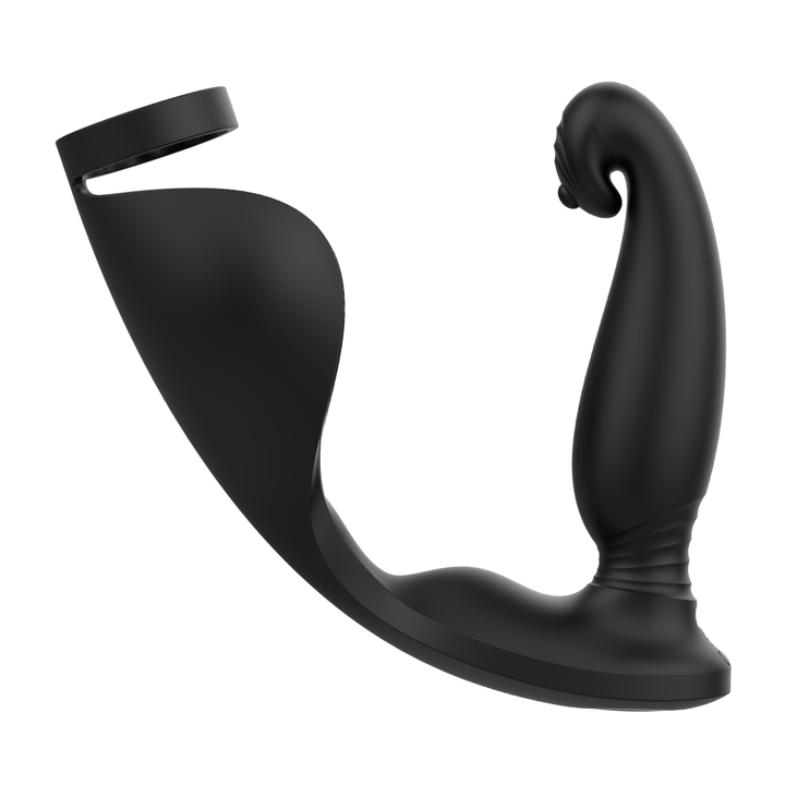 side view of Vibrating Cock Ring plus P-Spot and Ball Stimulator 