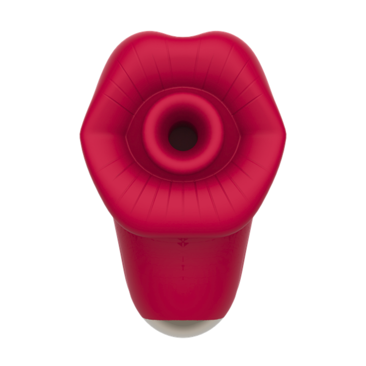 close op of mouth from Mouth-Shaped Clitoral Air Kisser 