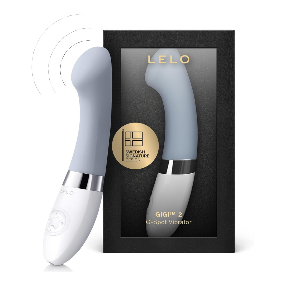 grey Gigi 2 by LELO inside luxury packaging 