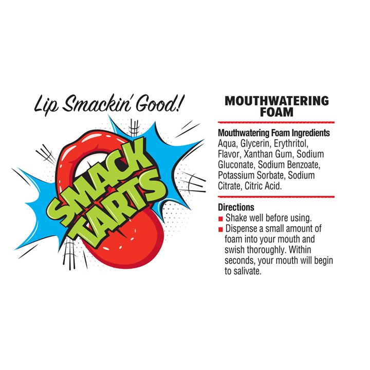 Smack Tarts Mouthwatering Foam ingredients list 