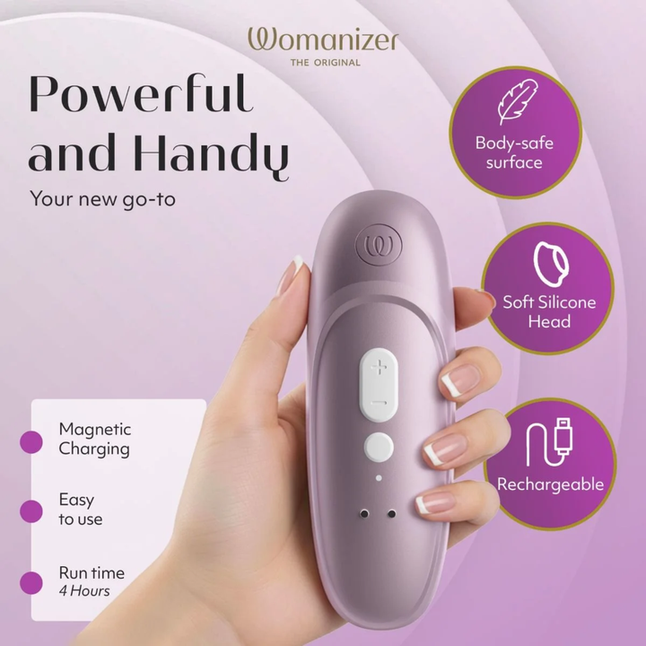 powerful and handy your new go-to Womanizer Pro Rechargeable Silicone Air Pulse Clitoral Vibrator