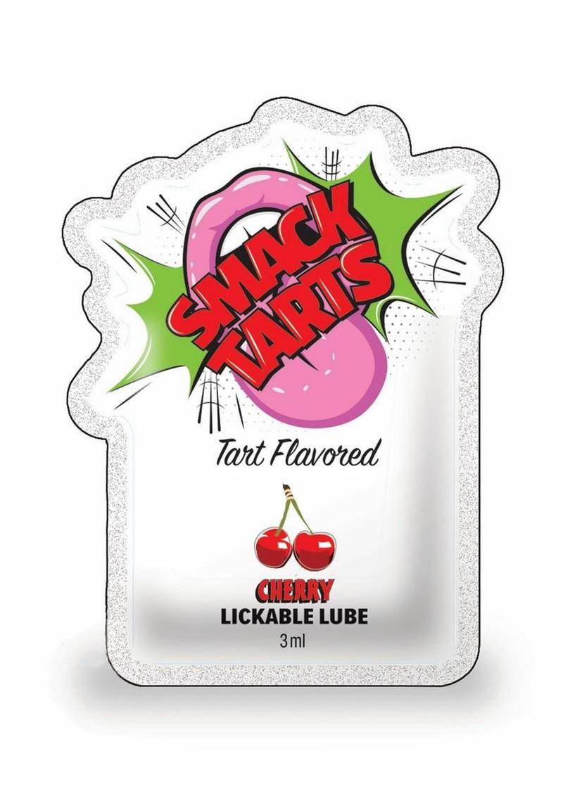 Packaging of Smack Carts cherry lickable lube on a white background
