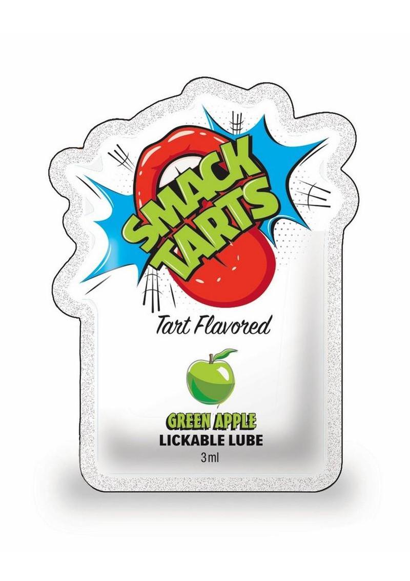 Smack Tarts green apple lickable lube packaging on a white background