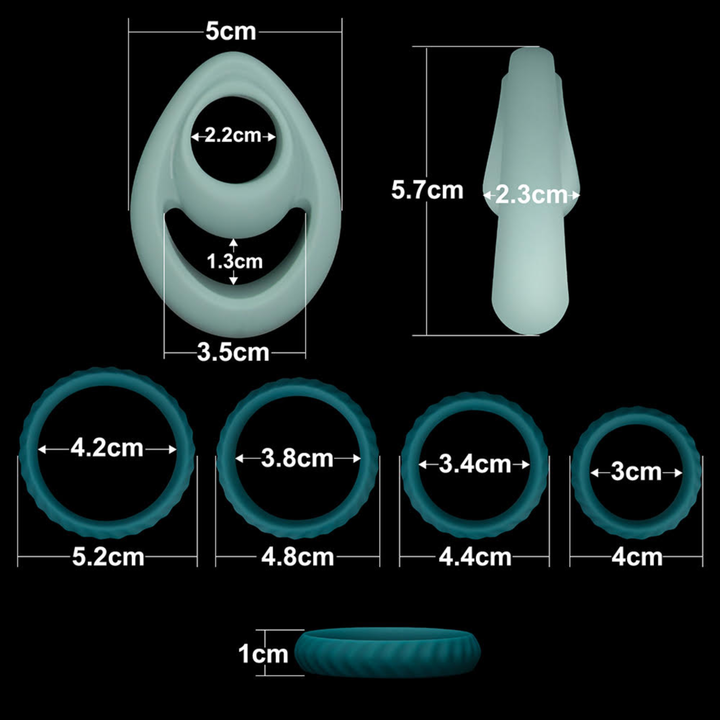 product dimensions for Pinnacle Pro Grip Lock Set Cock Ring