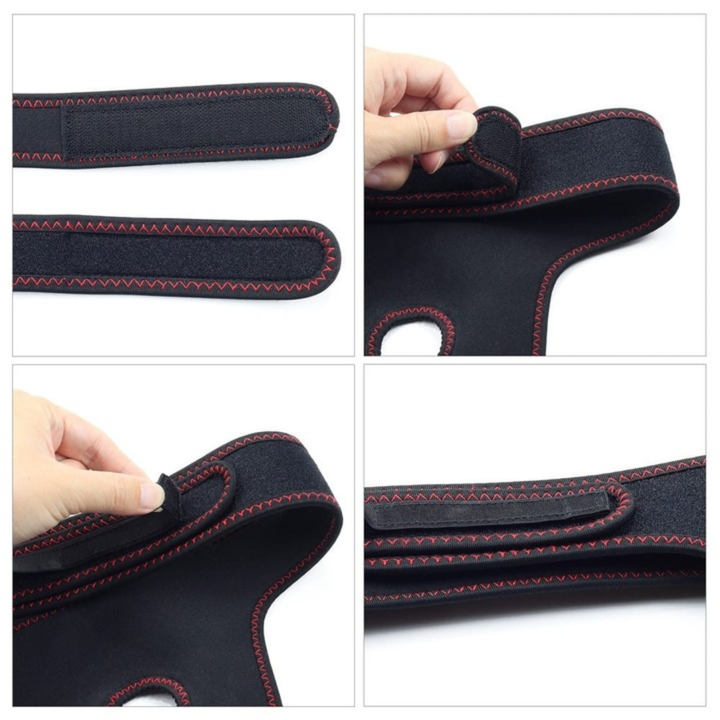 close up of straps from INGEN 7.5 Inch Black Easy Strapon Set harness