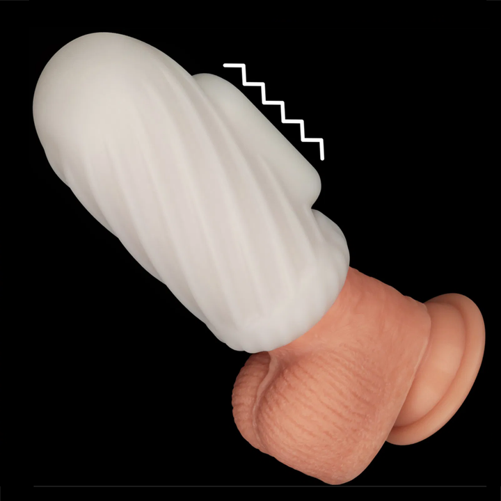 Knights Ring Vibrating Dual Purpose Sleeve-Spiral as seen on a dildo 