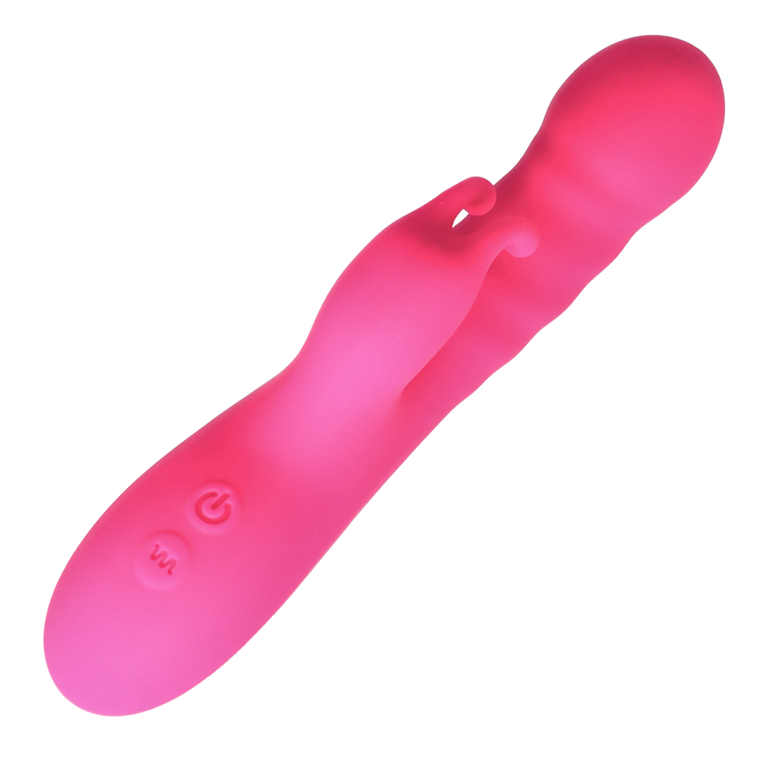 top view of hot pink silicone The Blended Bliss Bunny