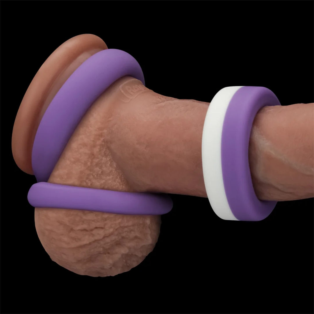Pinnacle Pro Flex Duo Cock Ring as seen on a dildo 