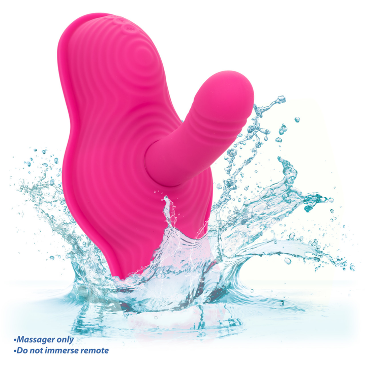 Calexotics Triple Rider Remote Control Ecstasy Rumbler Rechargeable Silicone Vibrator waterproof 