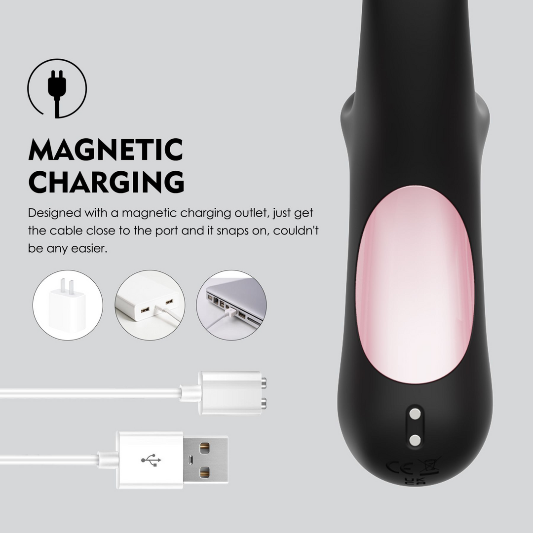 MAGNETIC CHARGING. designed with a magnetic charging outlet, just get the cable close to the port and it snaps on, couldn't be any easier. 