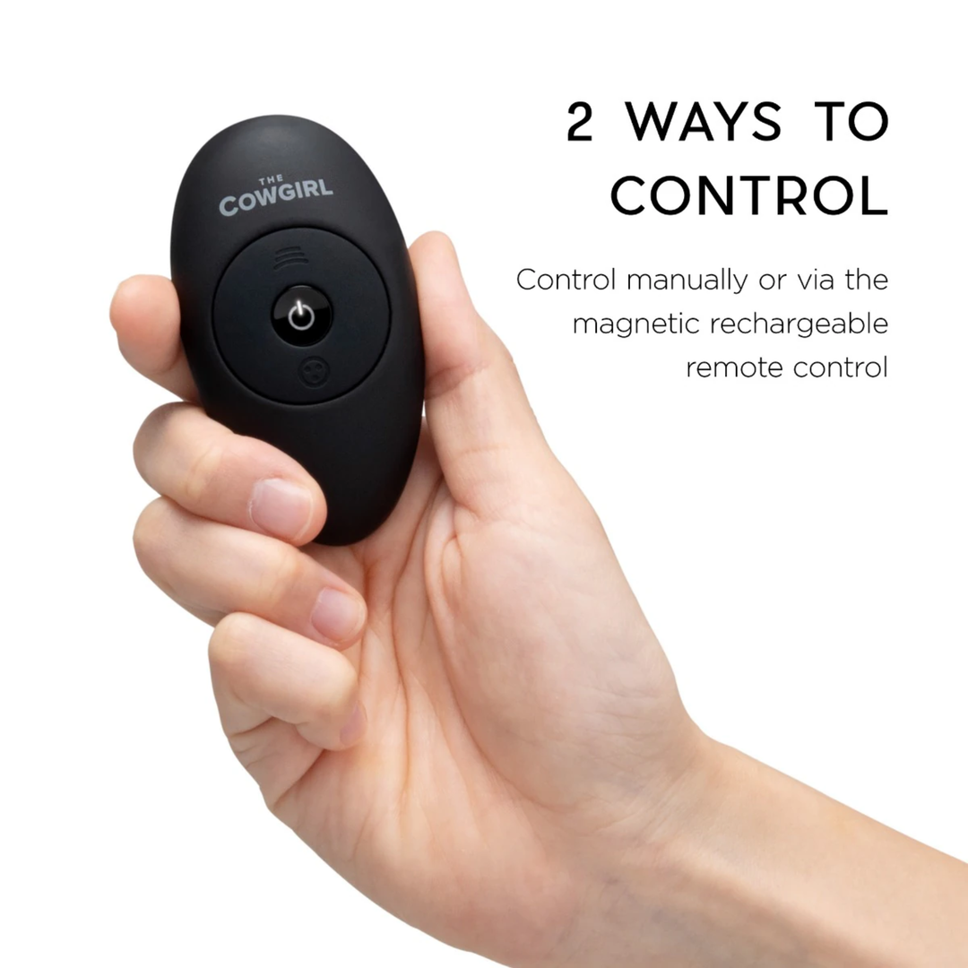 2 ways to control Cowgirl Saddle Premium Sex Machine wireless remote 