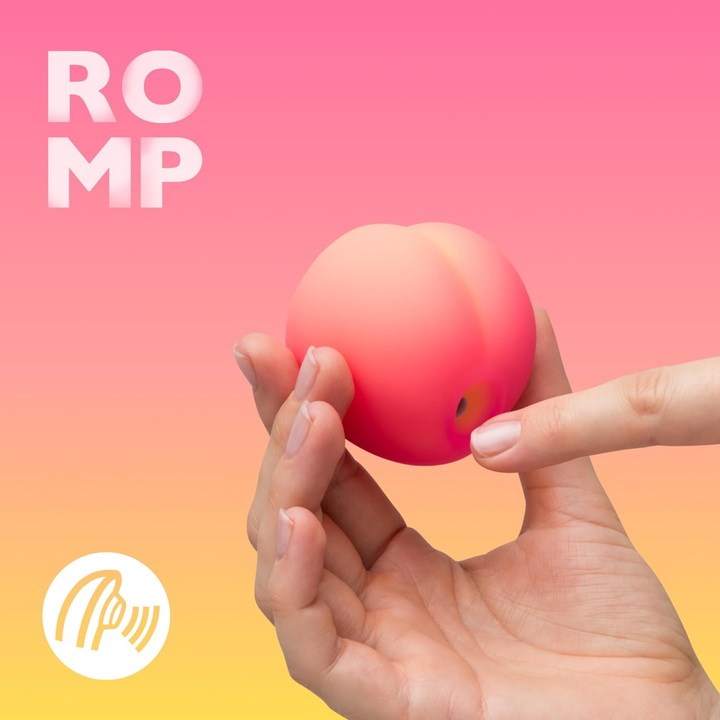 ROMP Pink Peach Rechargeable Clitoral Stimulator air pulse settings 