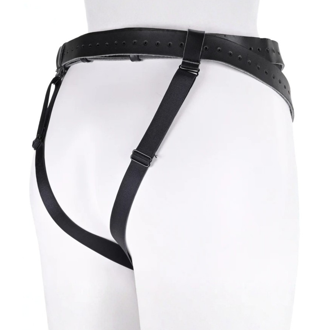 super comfy adjustable straps on Aurora High Waisted Strap-On Harness By Sportsheets