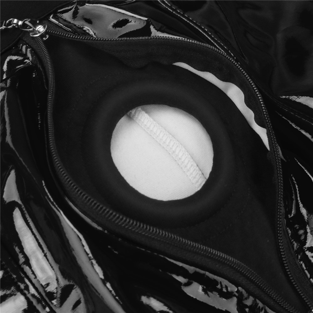 close up of o-ring opening from INGEN Chic Strap-On Shorts 