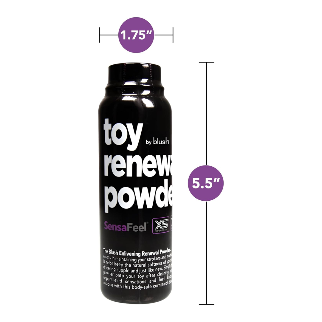 product size dimensions for Blush Toy Renewal Powder 3.4oz 