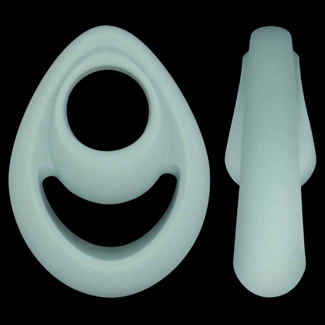 top and side view of Pinnacle Pro Grip Lock Set Cock Ring