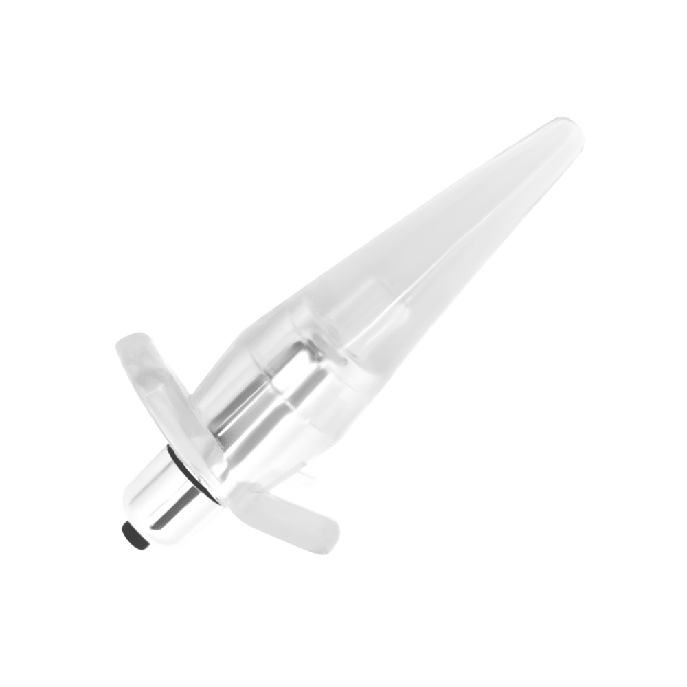 clear Vibrating Jelly Butt Plug