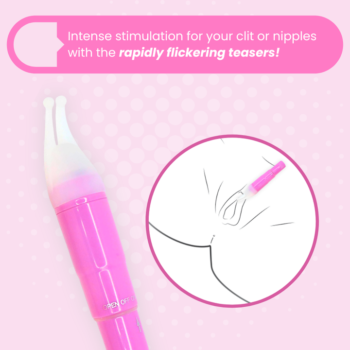 intense stimulation for your clit or nipples with the rapidly flickering teasers