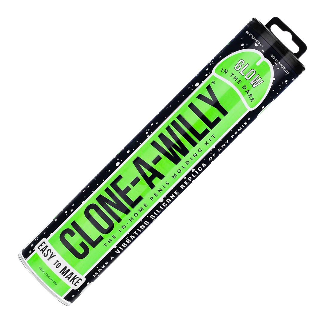 Glow In The Dark Clone-A-Willy Penis Molding Kit inside of packaging 
